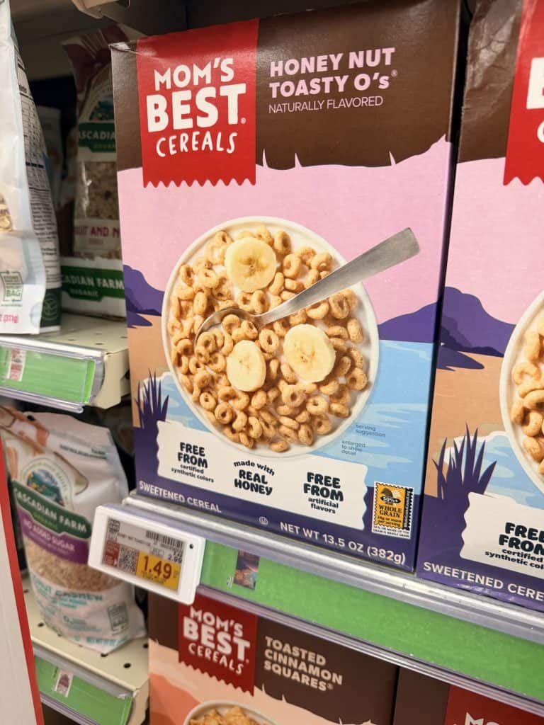Mom's Best Cereals Kroger Shelf Image
