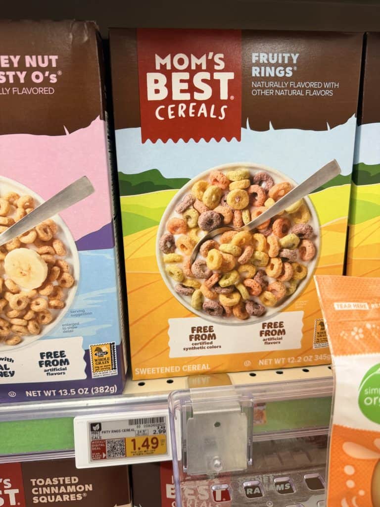 Mom's Best Cereals Kroger Shelf Image