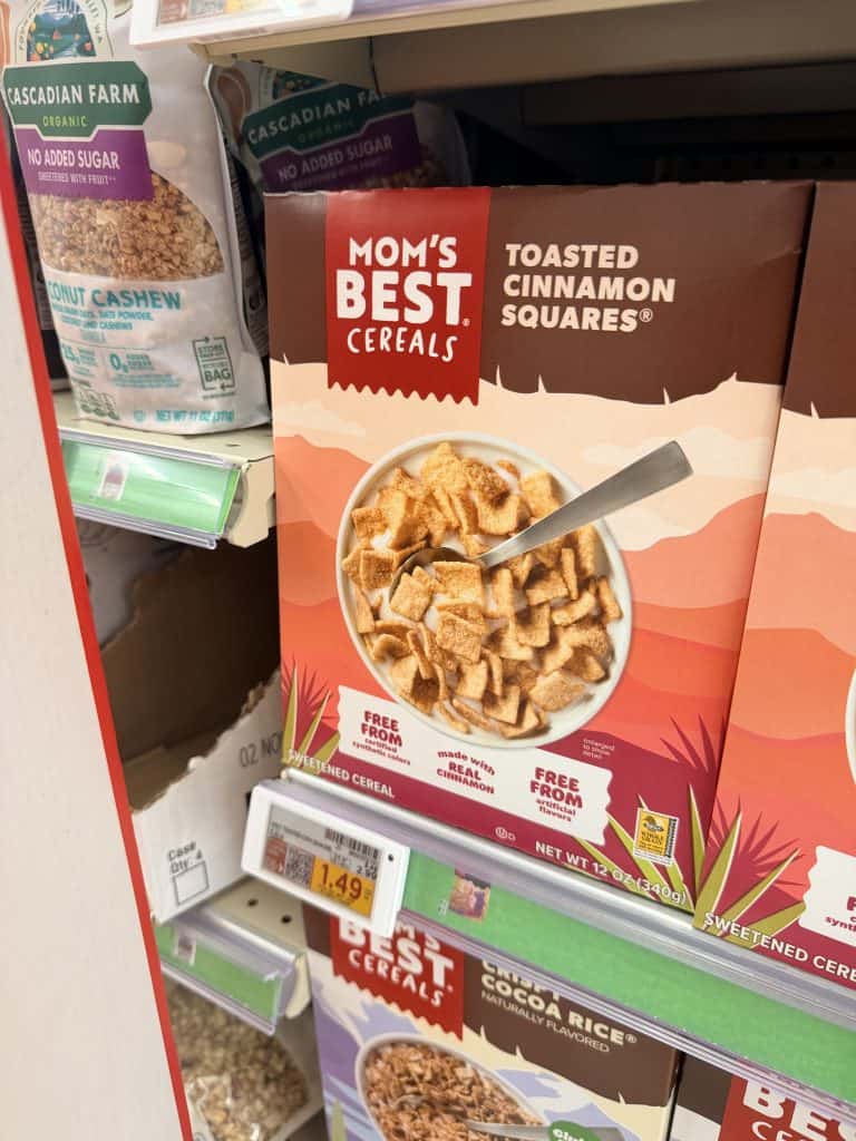 Mom's Best Cereals Kroger Shelf Image