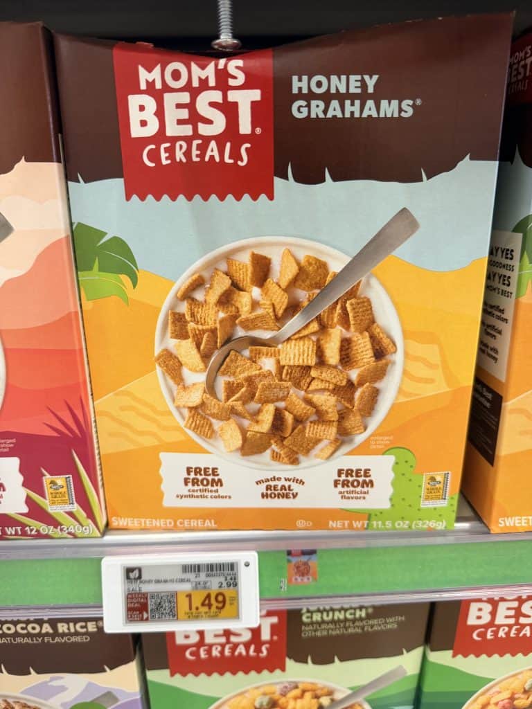 Mom's Best Cereals Kroger Shelf Image