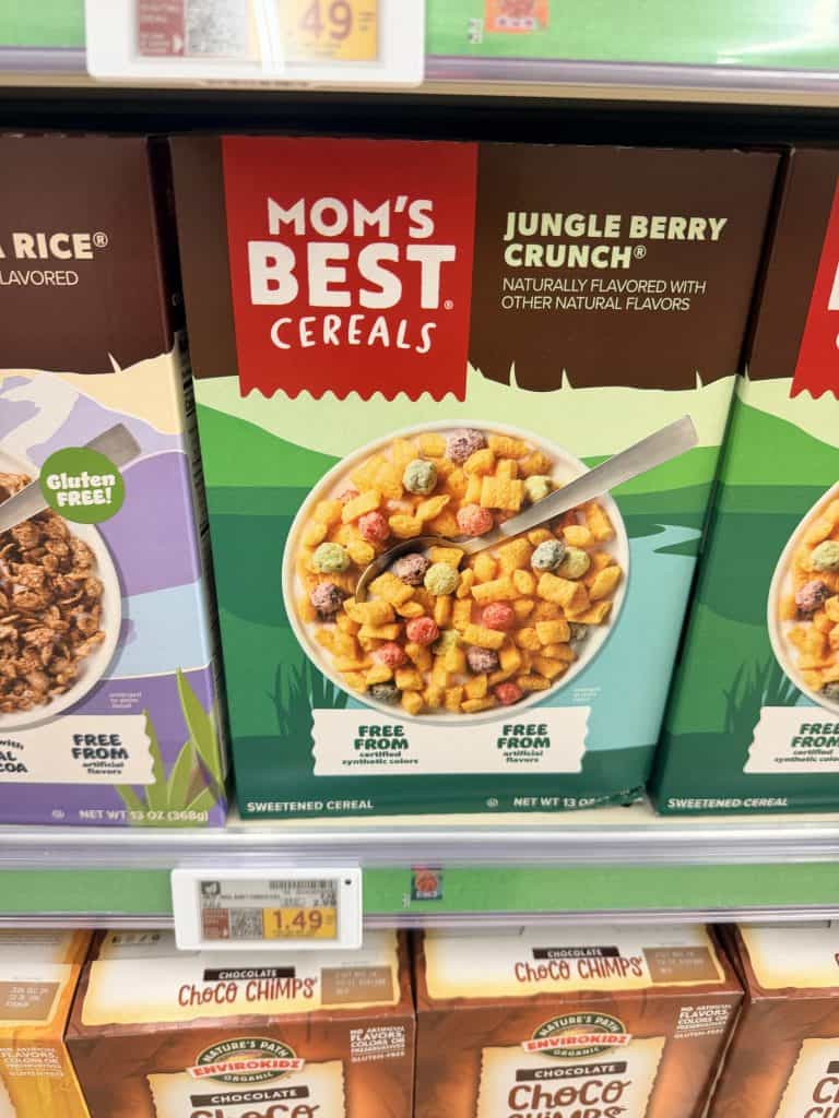 Mom's Best Cereals Kroger Shelf Image