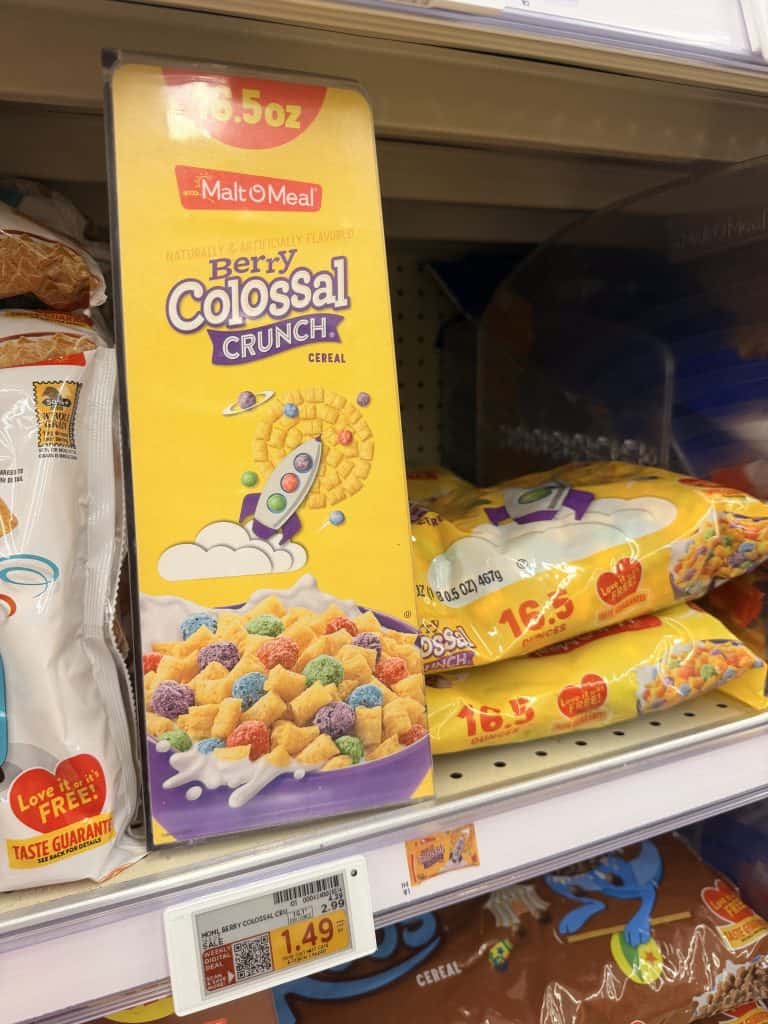 Malt-O-Meal Cereals Kroger Shelf Image
