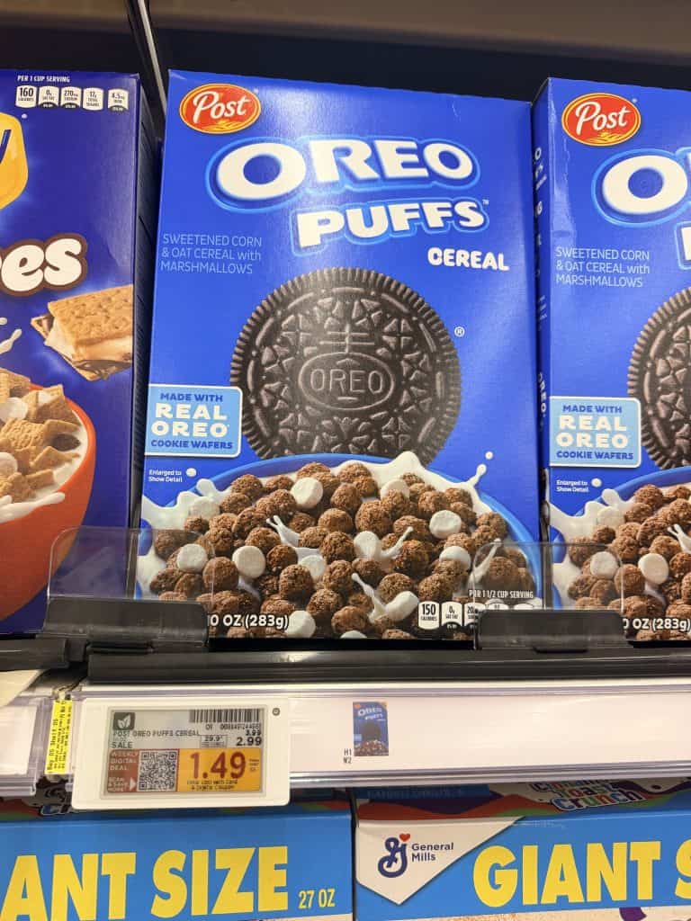 Post Cereals Kroger Shelf Image
