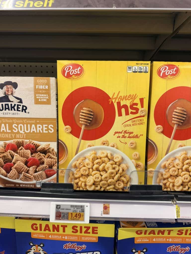 Post Cereals Kroger Shelf Image