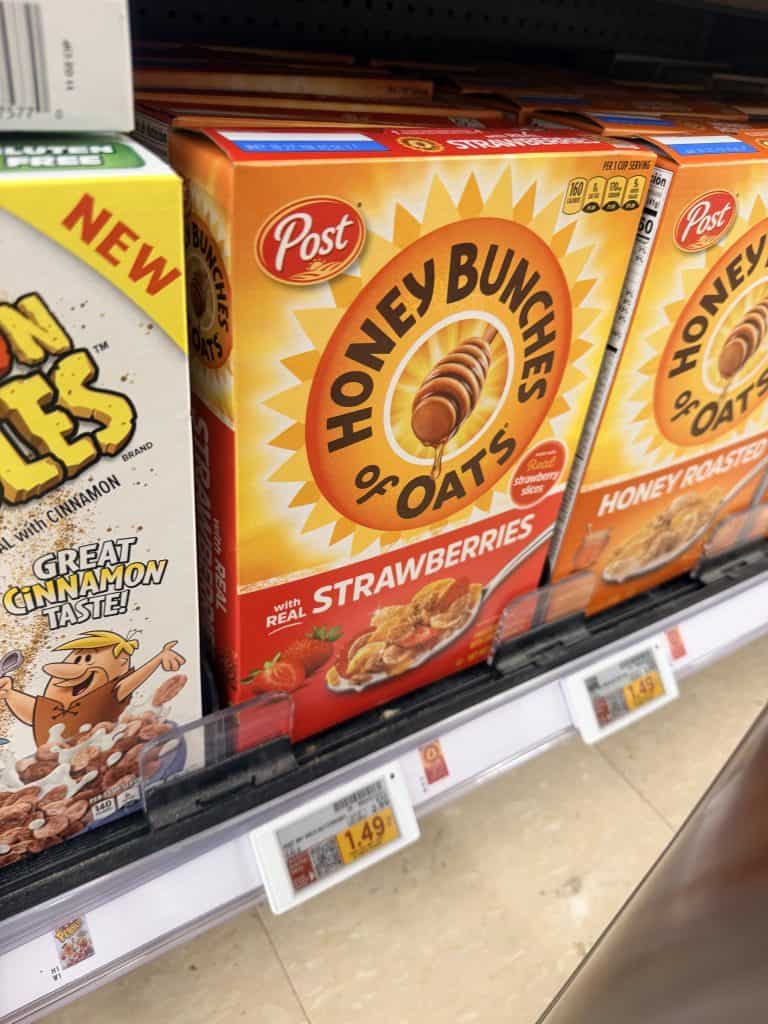 Post Cereals Kroger Shelf Image