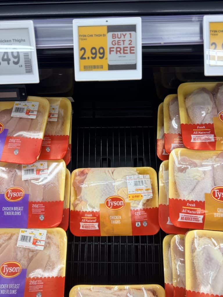 Tyson Chicken Kroger Shelf Image