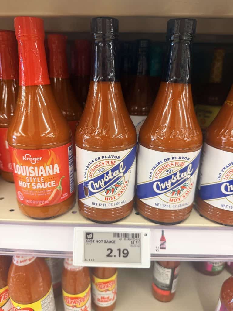 Crystal Hot Sauce Kroger Shelf Image