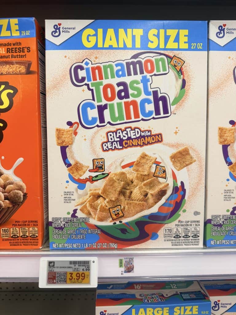 General Mills Cinnamon Toast Crunch Kroger Shelf Image