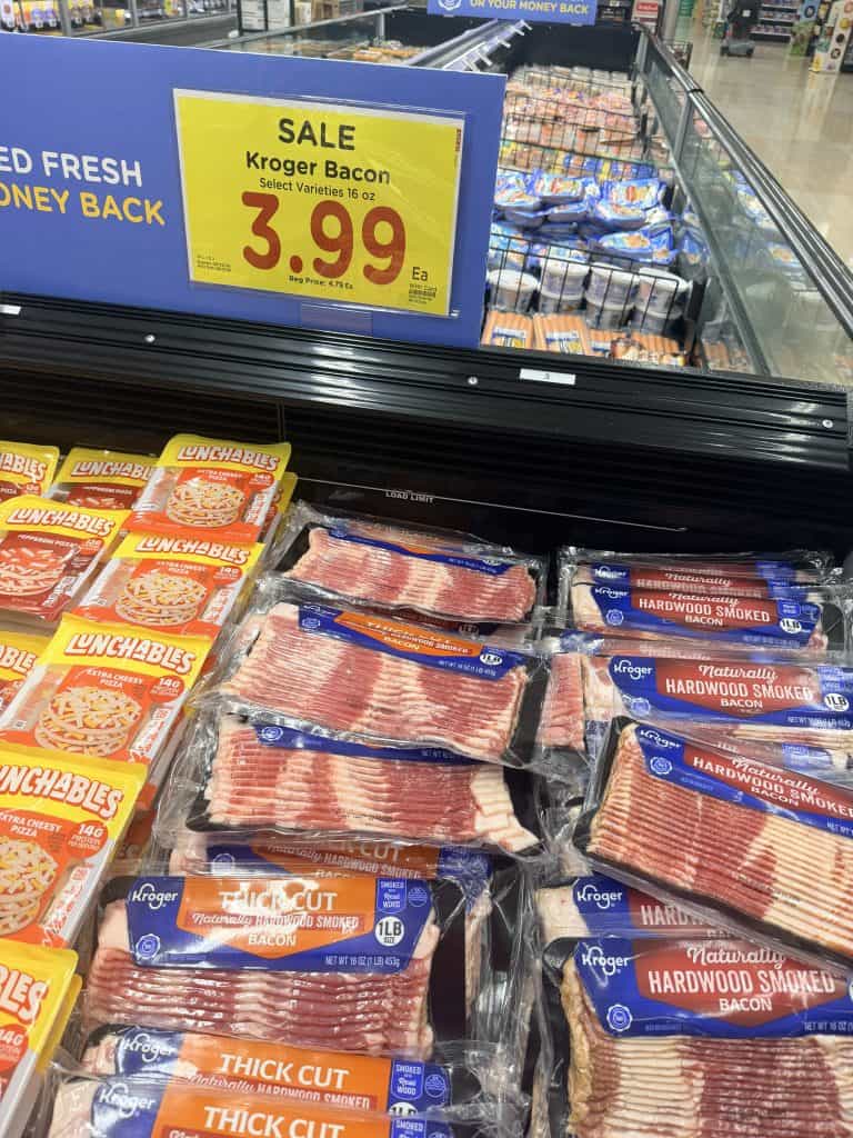 Kroger and Private Selection Bacon Kroger Shelf Image