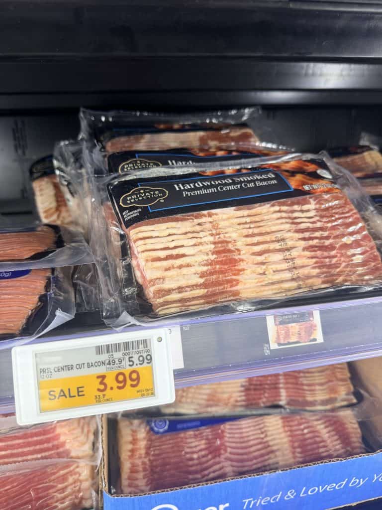 Kroger and Private Selection Bacon Kroger Shelf Image