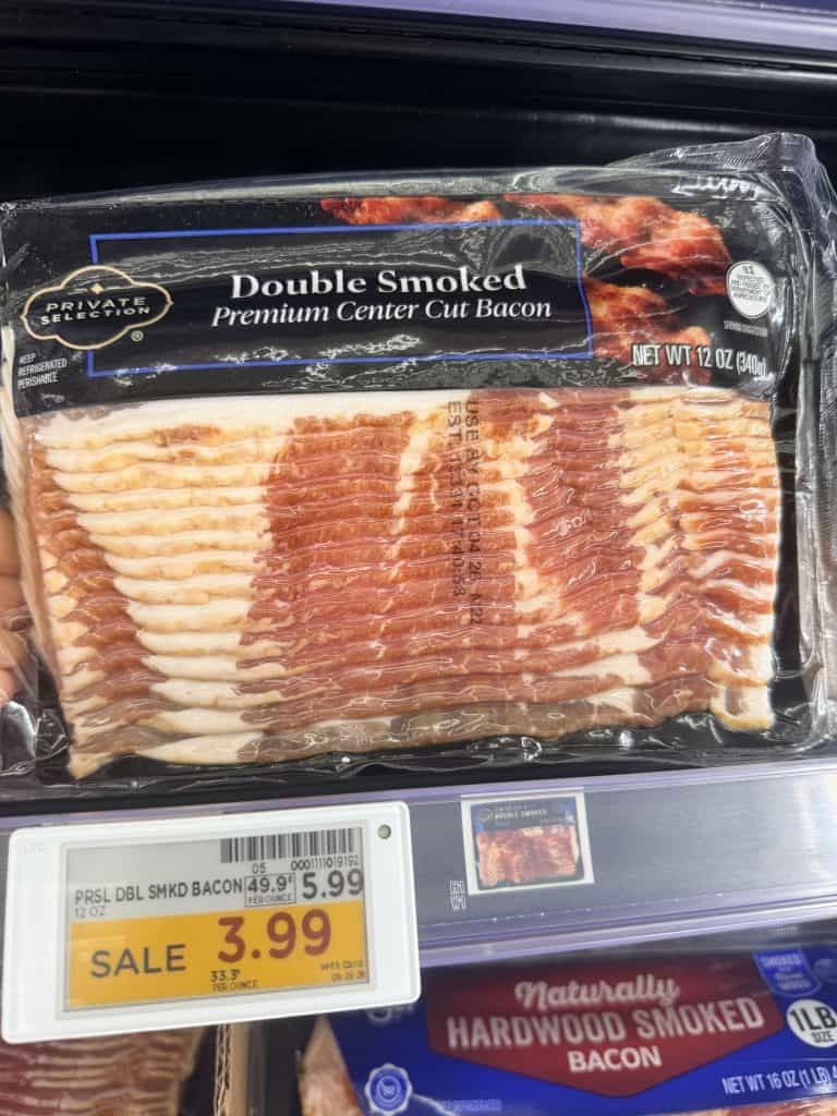 Kroger and Private Selection Bacon Kroger Shelf Image