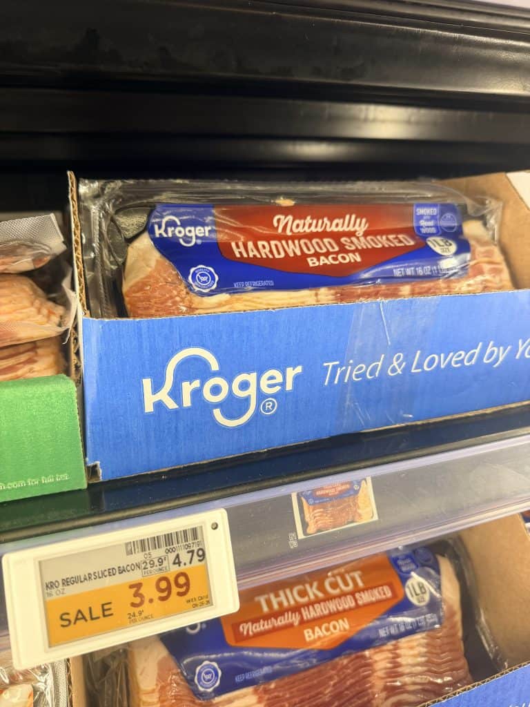 Kroger and Private Selection Bacon Kroger Shelf Image