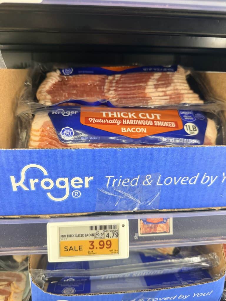 Kroger and Private Selection Bacon Kroger Shelf Image