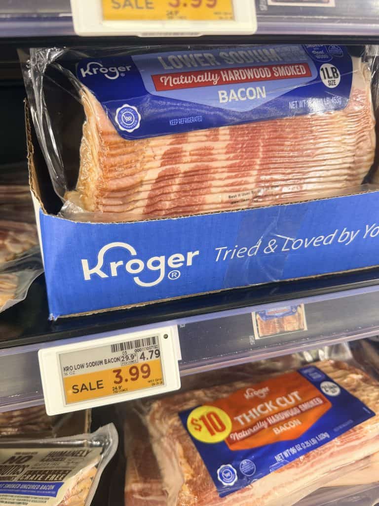 Kroger and Private Selection Bacon Kroger Shelf Image