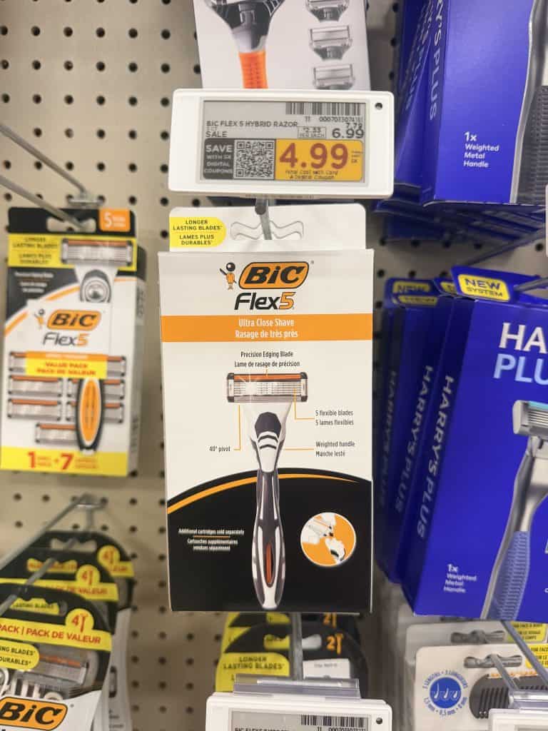 BIC Disposable Razor Kroger Shelf Image