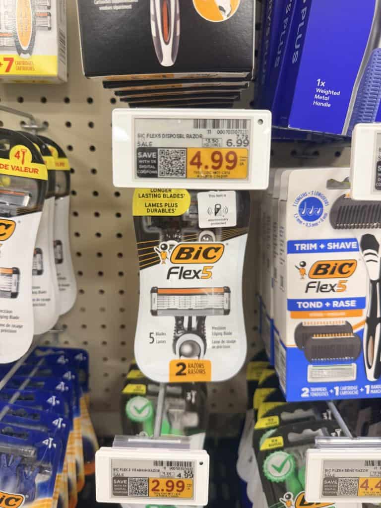 BIC Disposable Razor Kroger Shelf Image