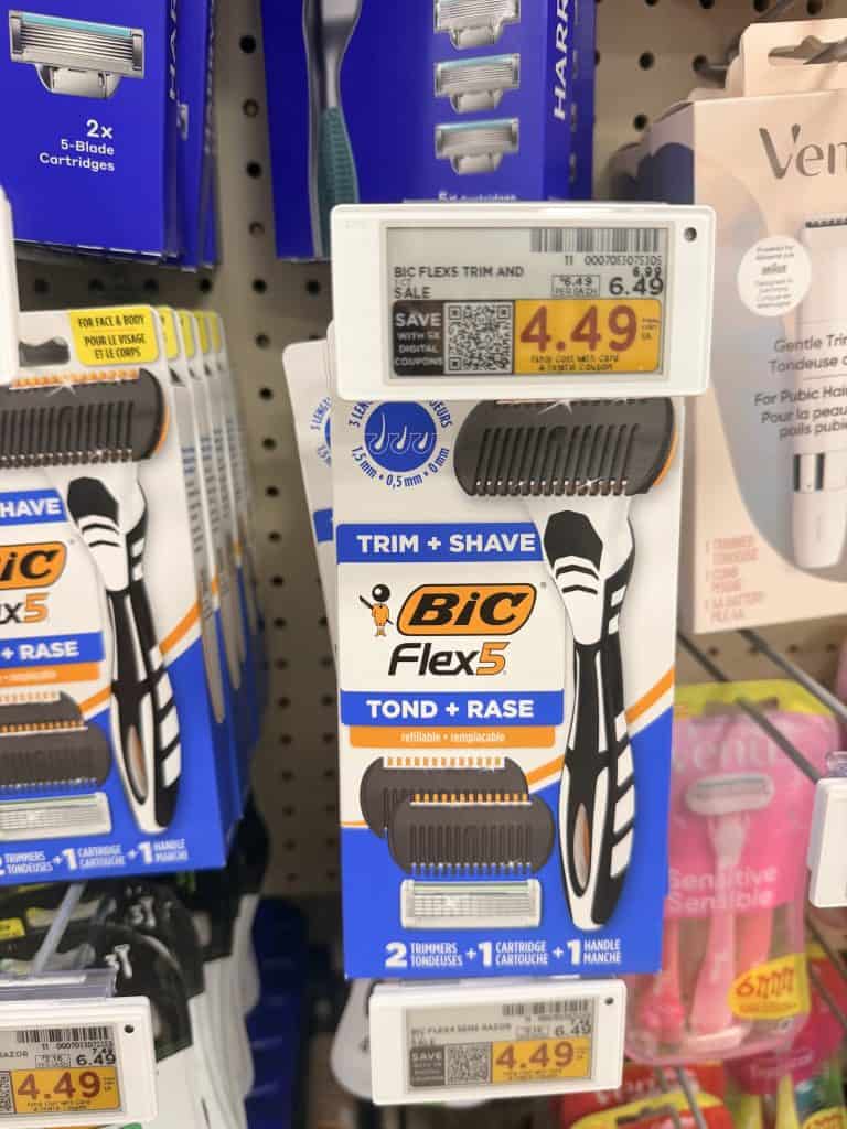 BIC Disposable Razor Kroger Shelf Image