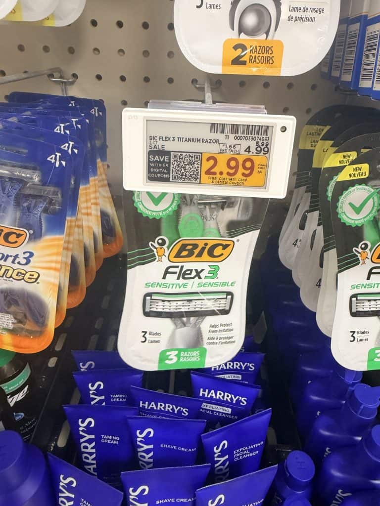 BIC Disposable Razor Kroger Shelf Image