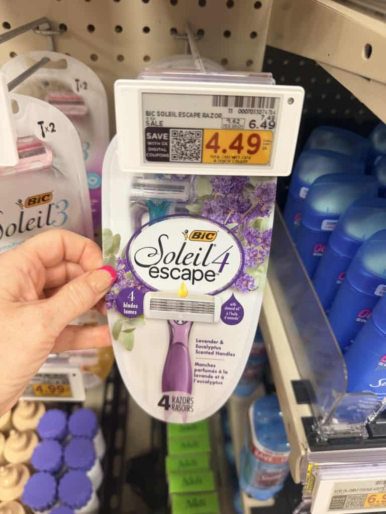 BIC Disposable Razor Kroger Shelf Image