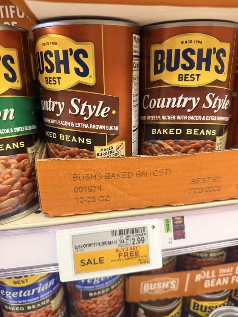 Bush's Baked Beans Kroger shelf image