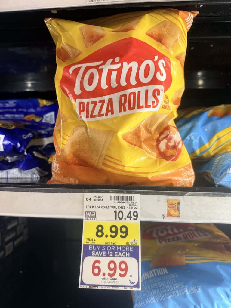 Totino's Pizza Rolls Kroger Shelf Image