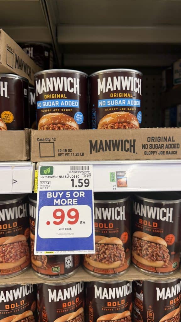Manwich Kroger Shelf Image