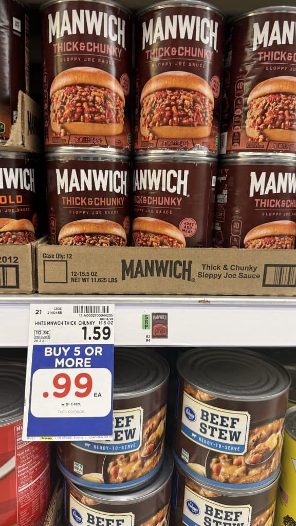 Manwich Kroger Shelf Image