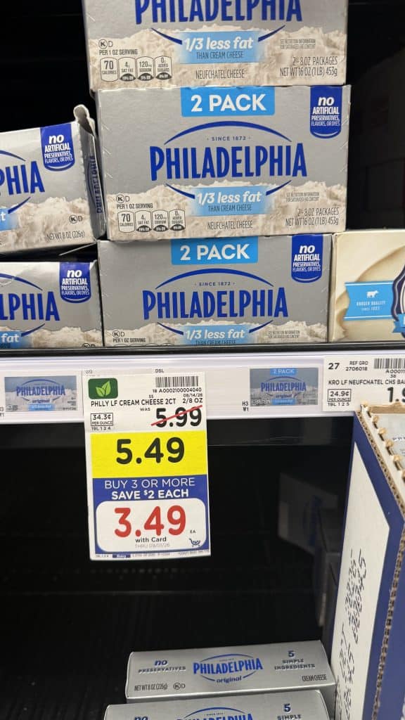 Philadelphia Cream Cheese Kroger Shelf image