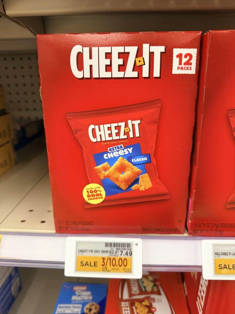 Cheez-It multipacks kroger shelf image