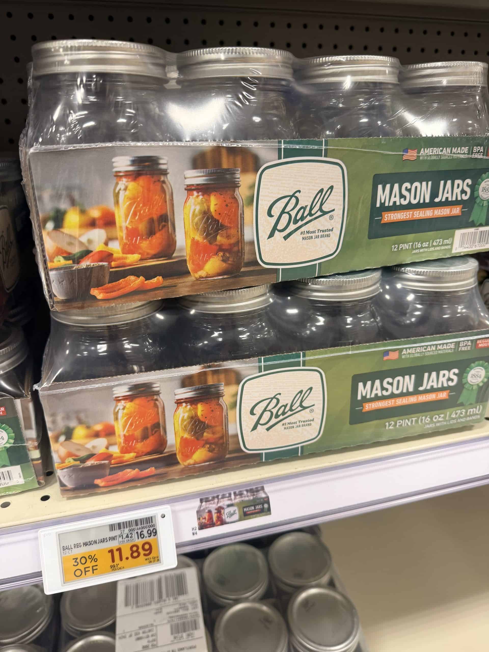 Ball Jars Kroger shelf image