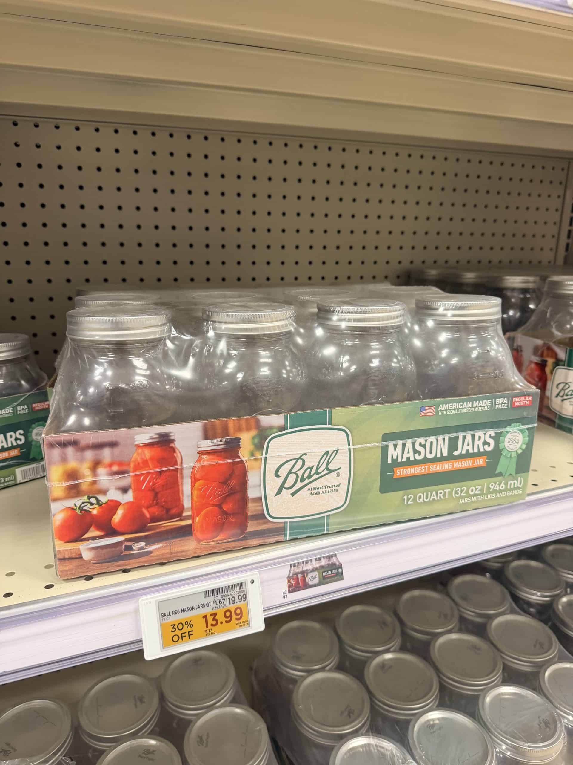 Ball Jars Kroger shelf image