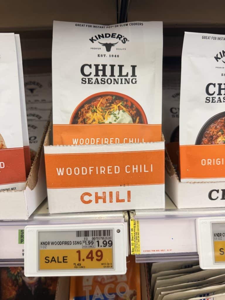 Kinder's Seasoning Kroger shelf image