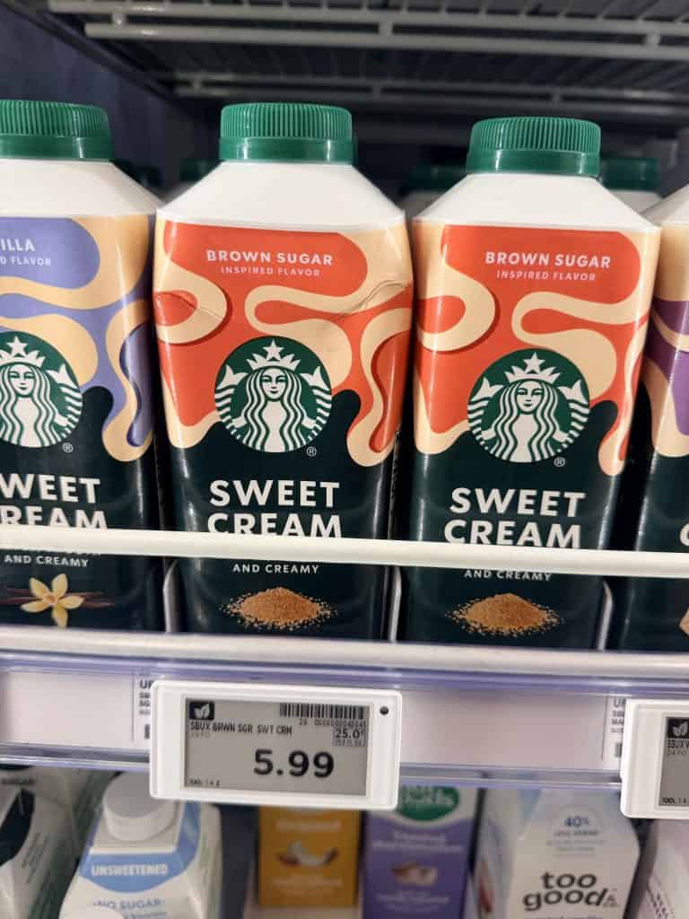 Starbucks Sweet Cream Creamer Kroger shelf image
