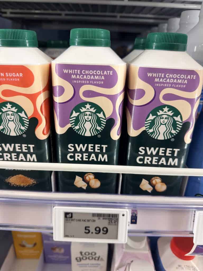 Starbucks Sweet Cream Creamer Kroger shelf image