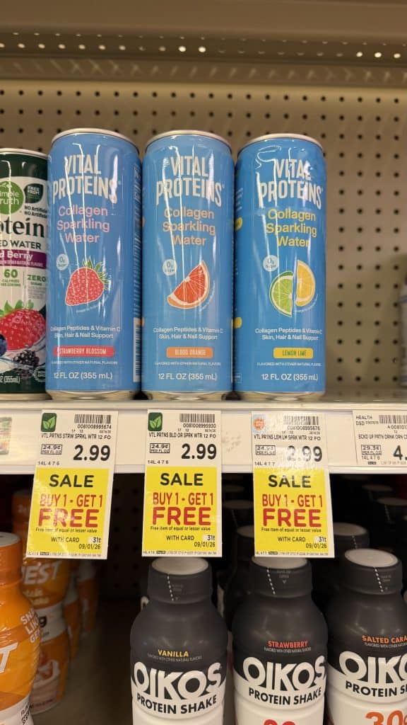 Vital Protein Sparkling Water Kroger Shelf Image