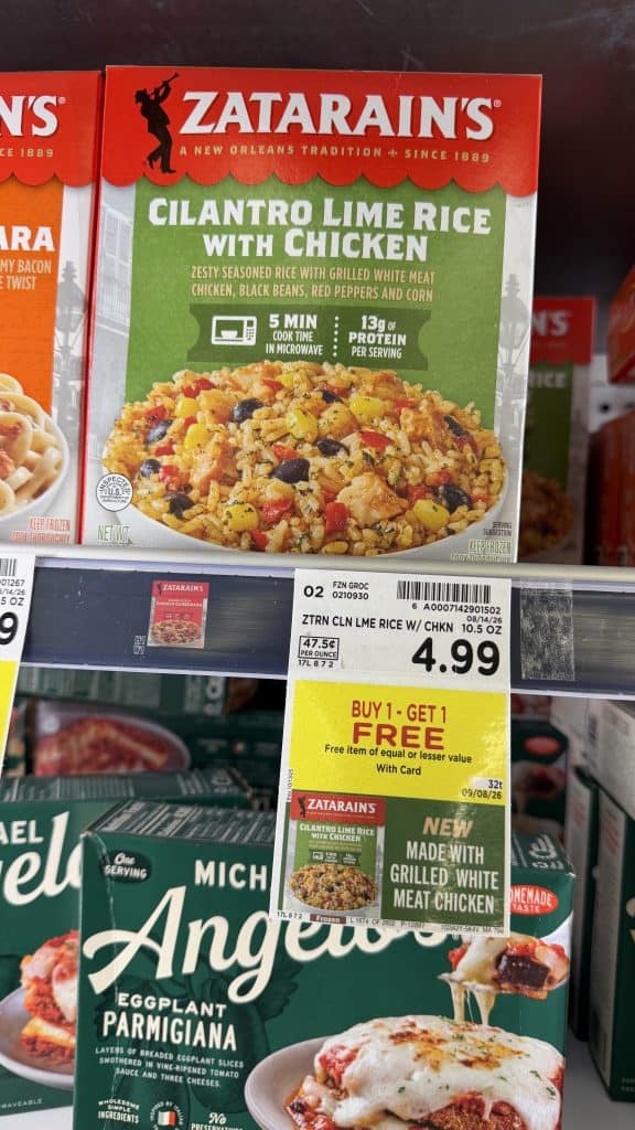 Zatarain's Frozen Meals Kroger Shelf Image