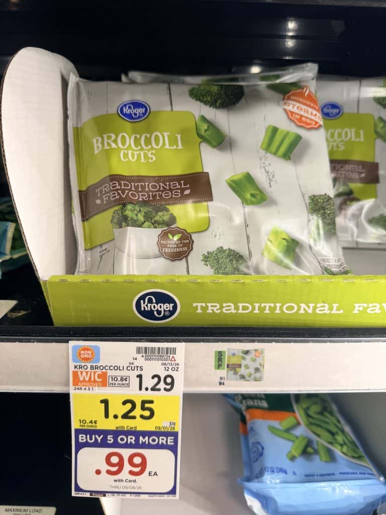 kroger frozen vegetables kroger shelf image