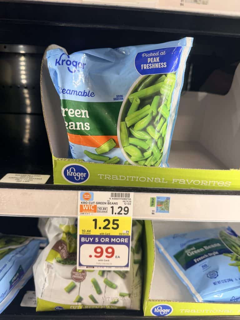 kroger frozen vegetables kroger shelf image