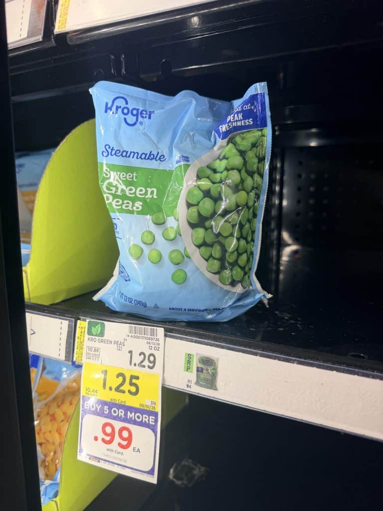 kroger frozen vegetables kroger shelf image