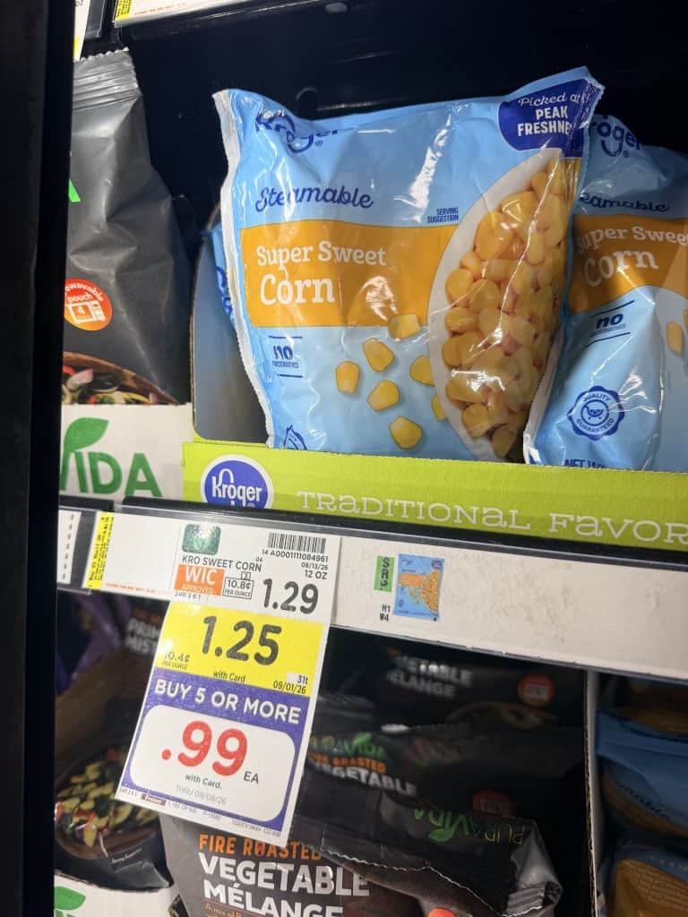 kroger frozen vegetables kroger shelf image