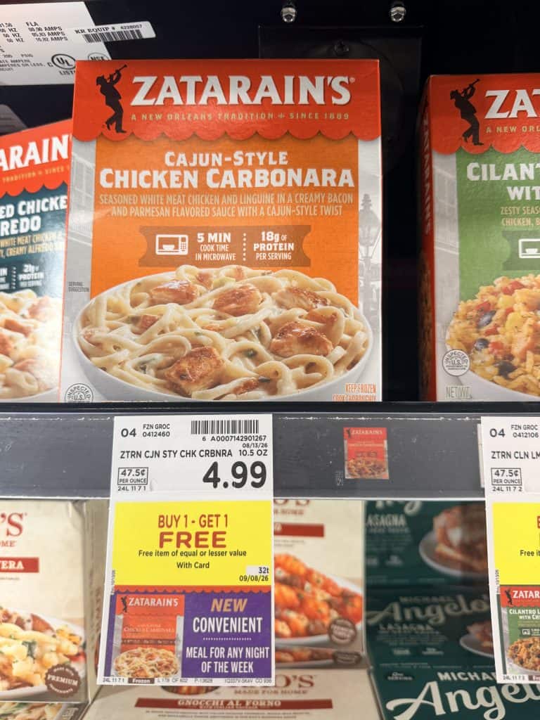 Zatarain's Frozen Meals Kroger Shelf Image