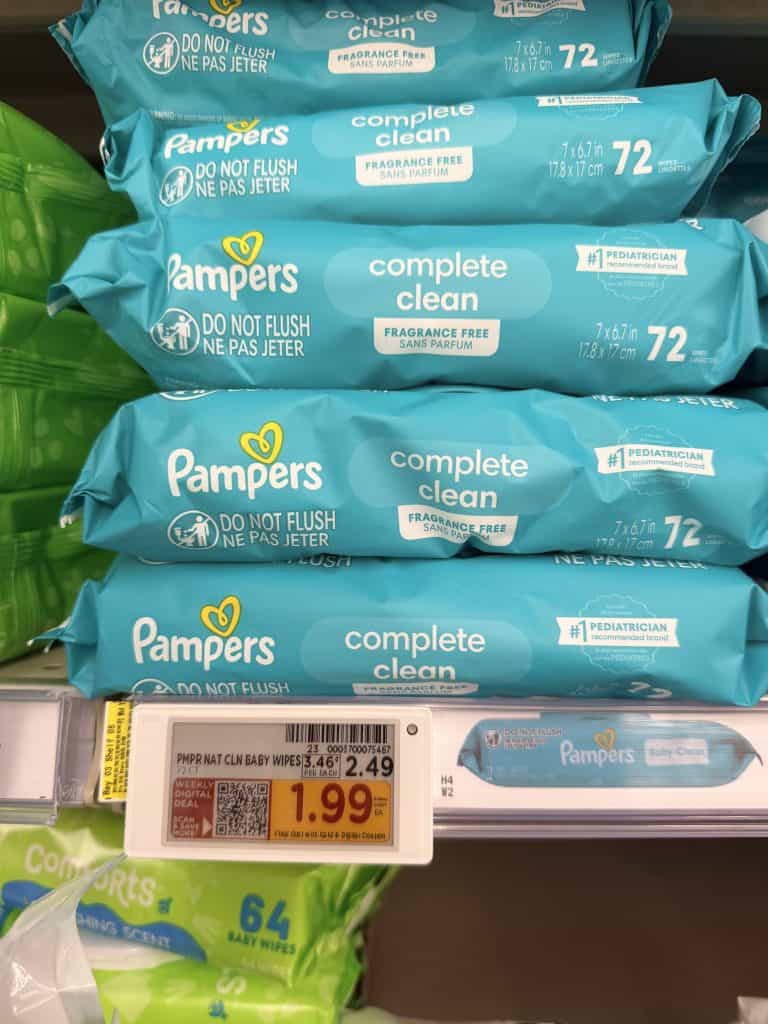 Pampers Wipes Kroger Shelf Image