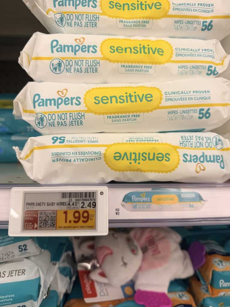 Pampers Wipes Kroger Shelf Image