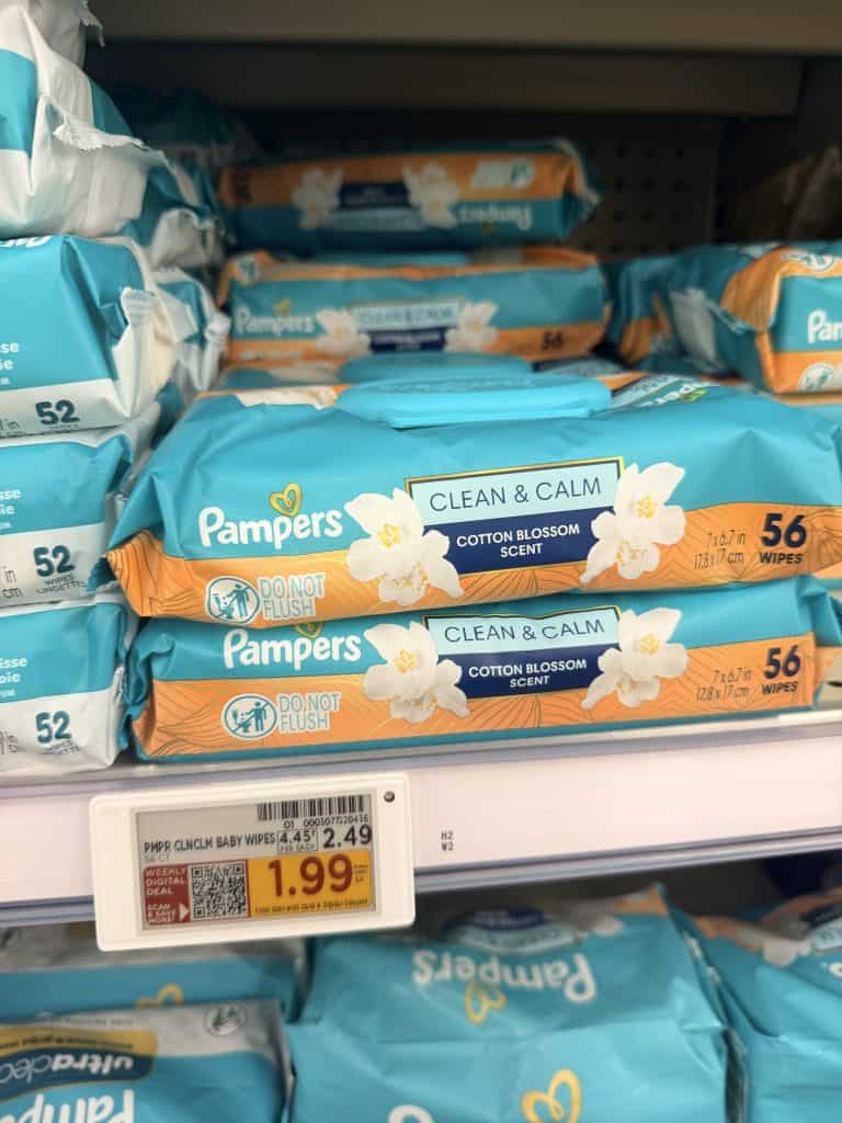 Pampers Wipes Kroger Shelf Image