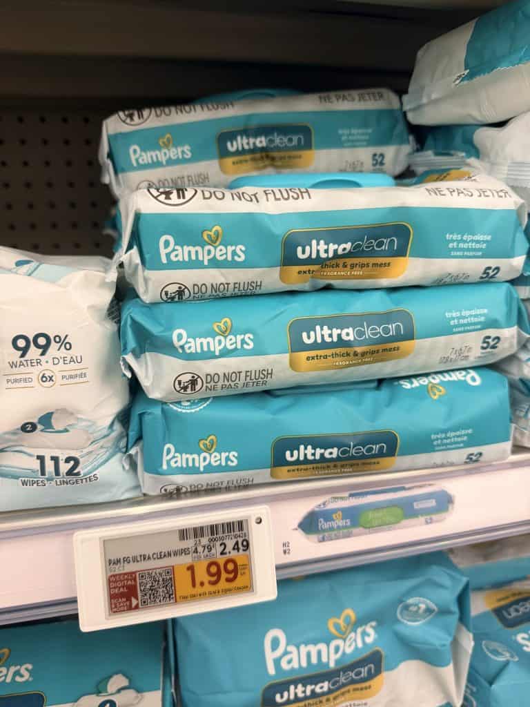 Pampers Wipes Kroger Shelf Image