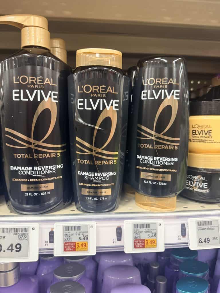 L'Oreal Paris Elvive Shampoo & Conditioner Kroger Shelf Image