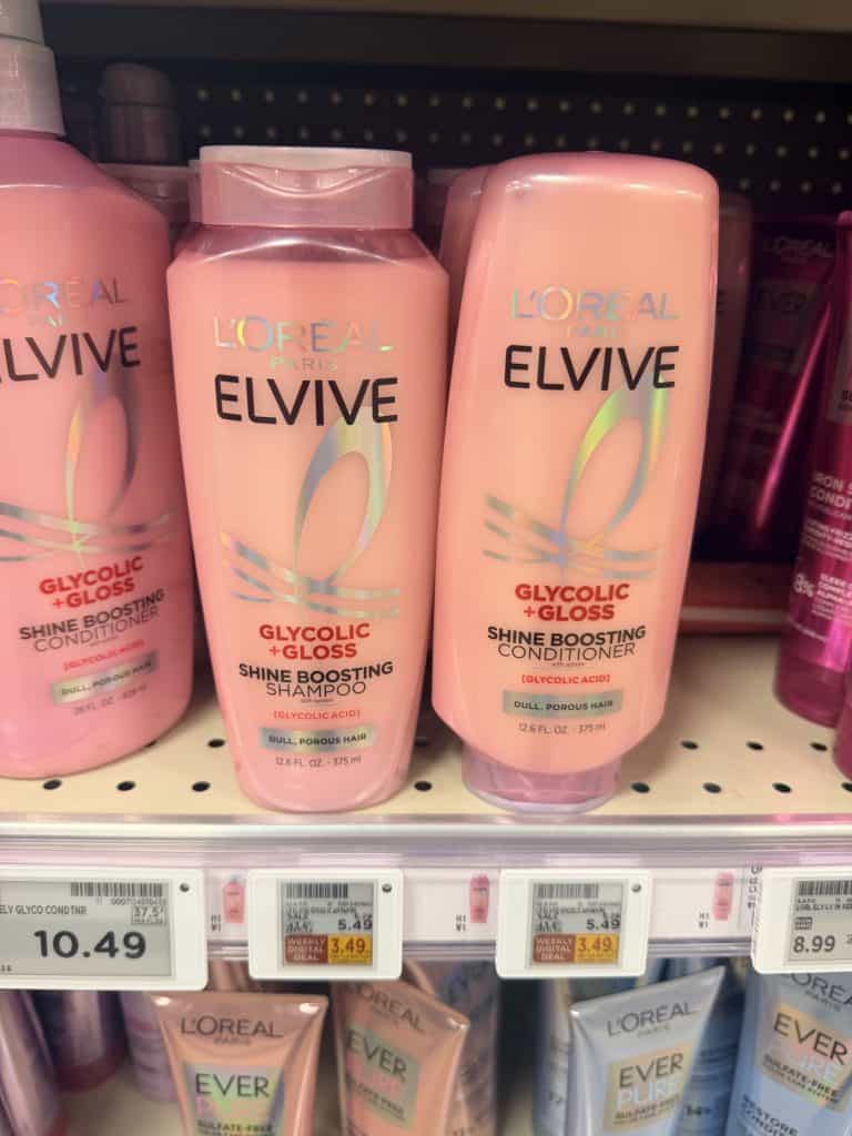 L'Oreal Paris Elvive Shampoo & Conditioner Kroger Shelf Image