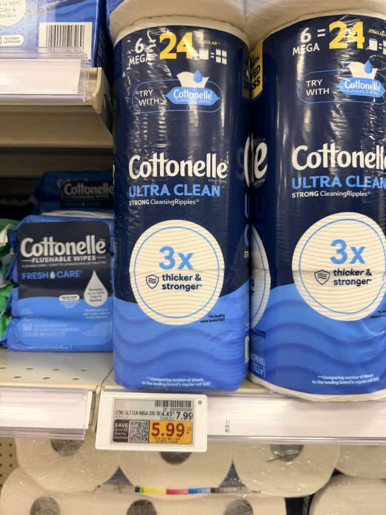 Cottonelle Toilet Paper Kroger Shelf Image