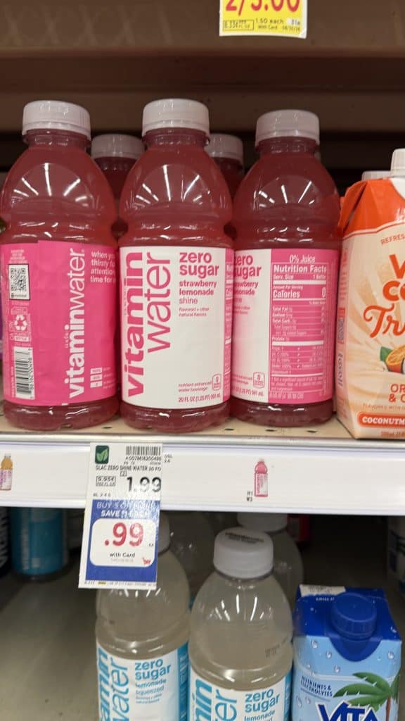 Vitamin Water Kroger Shelf Image