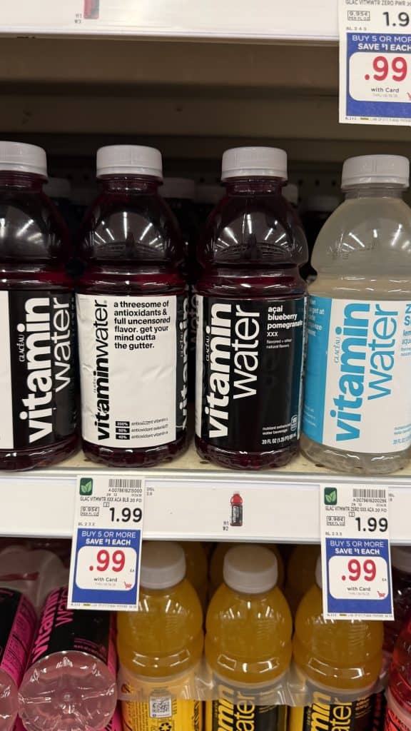 Vitamin Water Kroger Shelf Image